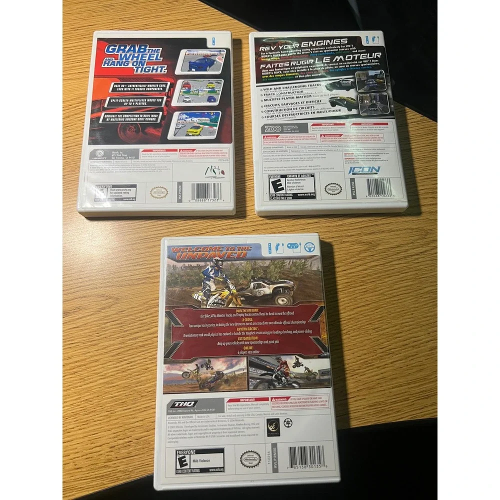 Nintendo Wii Racing Game Bundle GT Pro Series MX vs ATV Untamed Build n Race CIB